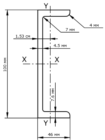 Швелер гарячекатаний ГОСТ 8240-97 10П 6 м (00220) 00220 фото